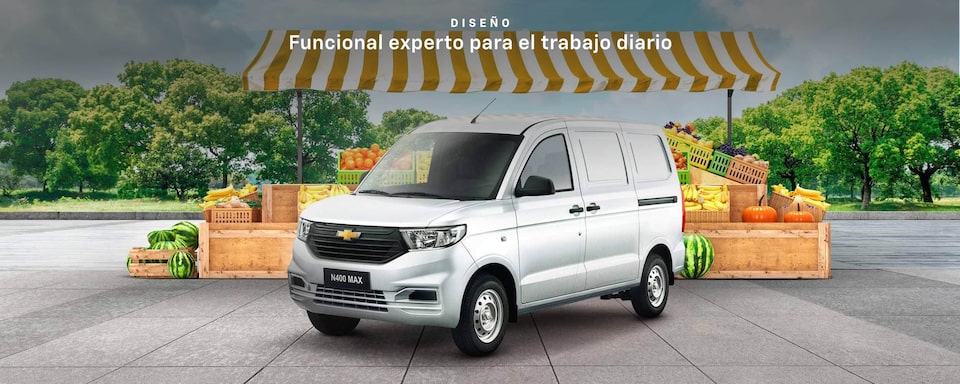 El diseño versátil de la van Chevrolet N400 Max es funcional para el trabajo diario